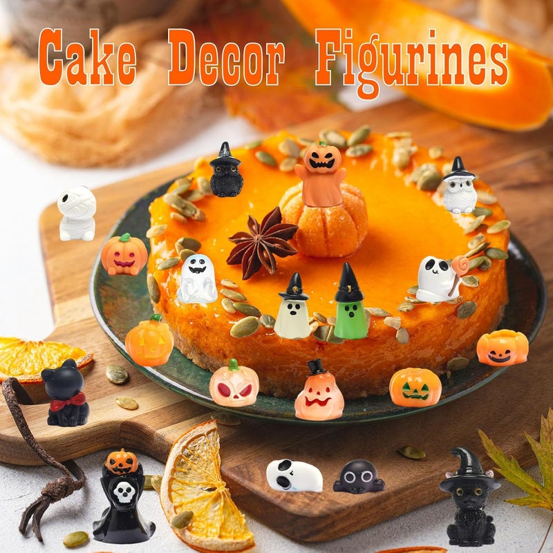 ZMRU Halloween Miniatures - 48 Types Miniature Figurines Mini Resin Animals, for Halloween Decorations, Halloween Party Favors Bag Fillers Garden Dollhouse Decor - Image 5